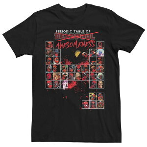 �A�j���L�����N�^�[ �����Y �g�b�v�X T�V���c Licensed Character Men's Marvel Periodic Table Of Deadpool Awesomeness Tee Black �u���b�N