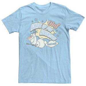 �A�j���L�����N�^�[ �����Y �g�b�v�X T�V���c Licensed Character Men's Frozen Olaf Comic Pop Short Sleeve Tee Light Blue �u���[