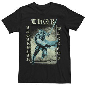 �A�j���L�����N�^�[ �����Y �g�b�v�X T�V���c Licensed Character Men's Marvel Thoragnarok Asgardian Warrior Tarotee Black �u���b�N