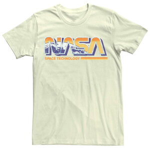�A�j���L�����N�^�[ �����Y �g�b�v�X T�V���c ���S Licensed Character Men's NASA Space Technology Retro Rainbow Logo Tee White �z���C�g