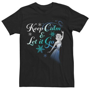 �f�B�Y�j�[ �����Y �g�b�v�X T�V���c Disney's Frozen Elsa Keep Calm & Let It Go Men's Tee Black �u���b�N