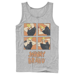 �A�j���L�����N�^�[ �����Y �g�b�v�X T�V���c Licensed Character Men's Cartoonetwork Johnny Bravo Box Up Hairdo Tank Top Athletic Heather �w�U�[