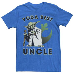 �X�^�[ �E�H�[�Y �����Y �g�b�v�X T�V���c ���S Men'star Wars Yoda Best Uncle Rebelogo Tee Royal Heather �w�U�[
