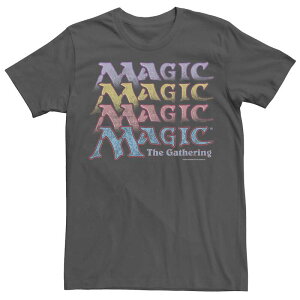 �A�j���L�����N�^�[ �����Y �g�b�v�X T�V���c ���S Licensed Character Men's Magic: The Gathering Retro Logo Stack Tee Charcoal �`���R�[��