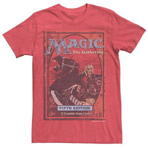 �A�j���L�����N�^�[ �����Y �g�b�v�X T�V���c Licensed Character Men's Magic: The Gathering Fifth Edition Card Tee Red Heather �w�U�[