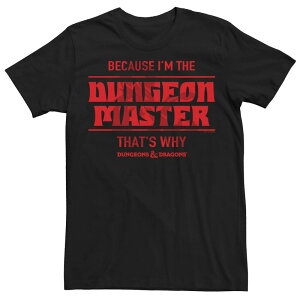 �A�j���L�����N�^�[ �����Y �g�b�v�X T�V���c Licensed Character Men's Dungeons & Dragons Because I'm The Dungeon Master Tee Black �u���b�N