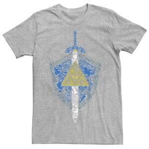 �A�j���L�����N�^�[ �����Y �g�b�v�X T�V���c Licensed Character Men's Nintendo Zelda Hylian Shield Element Icons Tee Athletic Heather �w�U�[