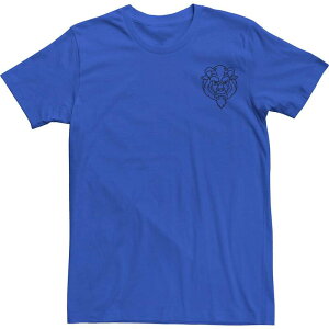 �A�j���L�����N�^�[ �����Y �g�b�v�X T�V���c Licensed Character Men's Disney Princesses Beast Line Pocket Hitee Royal