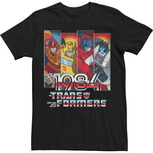 �A�j���L�����N�^�[ �����Y �g�b�v�X T�V���c �g�[�� Licensed Character Big & Tall Transformers 1984 Autobots Panels Tee Black �u���b�N
