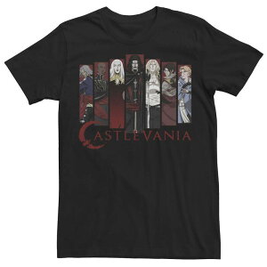 �A�j���L�����N�^�[ �����Y �g�b�v�X T�V���c �g�[�� Licensed Character Big & Tall Netflix Castlevania Character Panels Tee Black �u���b�N