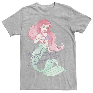 �f�B�Y�j�[ �����Y �g�b�v�X T�V���c Disney's The Little Mermaid Ariel Men'signed Portraitee Athletic Heather �w�U�[
