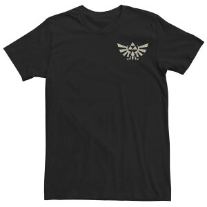 �A�j���L�����N�^�[ �����Y �g�b�v�X T�V���c Licensed Character Men's The Legend Of Zelda Hyrule Crest And Map Tee Black �u���b�N