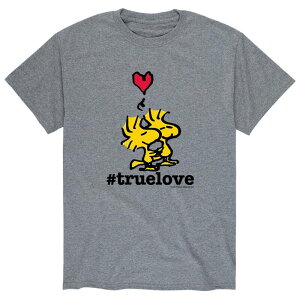 �A�j���L�����N�^�[ �����Y �g�b�v�X T�V���c Licensed Character Men's Peanuts True Love' Woodstock Tee Gray �O���[
