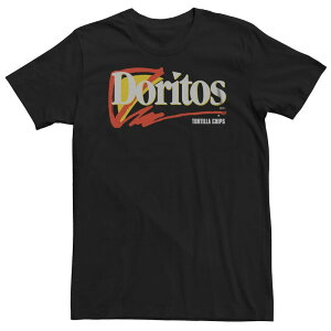 �A�j���L�����N�^�[ �����Y �g�b�v�X T�V���c �g�[�� ���S Licensed Character Big & Tall Doritos Tortilla Chips Logo Tee Black �u���b�N