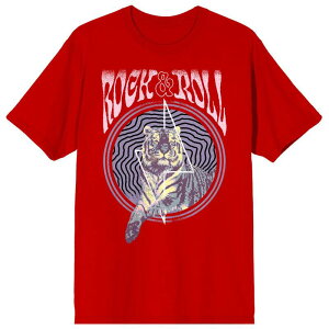 �A�j���L�����N�^�[ �����Y �g�b�v�X T�V���c ���B���e�[�W �O���t�B�b�N Licensed Character Men's Vintage-Style Rock & Roll Graphic Tee Red ���b�h