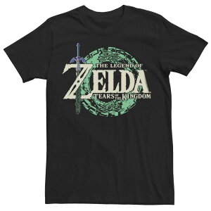 �A�j���L�����N�^�[ �����Y �g�b�v�X T�V���c ���S �O���t�B�b�N Licensed Character Men's The Legend of Zelda: Tears of the Kingdom Video Game Logo Graphic Tee Black �u���b�N