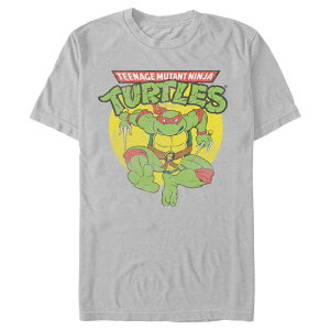 �A�j���L�����N�^�[ �����Y �g�b�v�X T�V���c ���B���e�[�W �O���t�B�b�N Licensed Character Men's Teenage Mutant Ninja Turtles Raphael Vintage Graphic Tee Silver �V���o�[
