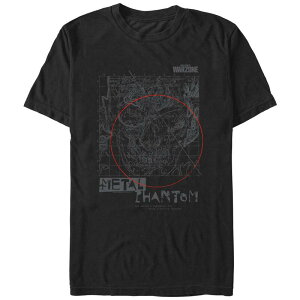 �A�j���L�����N�^�[ �����Y �g�b�v�X T�V���c �O���t�B�b�N Licensed Character Men's Call Of Duty Metal Phantom Graphic Tee Black �u���b�N