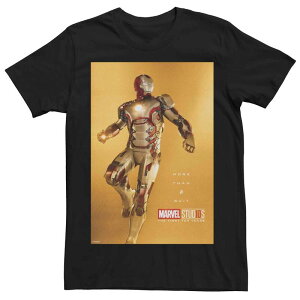 �A�j���L�����N�^�[ �����Y �g�b�v�X T�V���c Licensed Character Men's Teen Marvel Studios Iron Man More Than A Suit Poster Tee Black �u���b�N