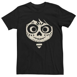 �f�B�Y�j�[ �s�N�T�[ �����Y �g�b�v�X T�V���c �O���t�B�b�N Disney / Pixar Men's Disney Pixar Coco Miguel Sugar Skull Face Graphic Tee Black �u���b�N