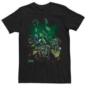 �A�j���L�����N�^�[ �����Y �g�b�v�X T�V���c Licensed Character Men's Nintendo Legend Of Zelda Hyrule Link Sheik Tee Black �u���b�N