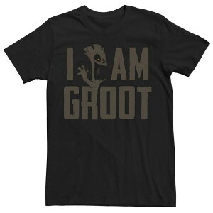 �A�j���L�����N�^�[ �����Y �g�b�v�X T�V���c Licensed Character Men's Marvel Guardians I Am Groot Comic Tee Black �u���b�N