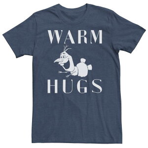 �f�B�Y�j�[ �����Y �g�b�v�X T�V���c Disney's Frozen Olaf Warm Hugs Men's Tee Navy Heather �w�U�[