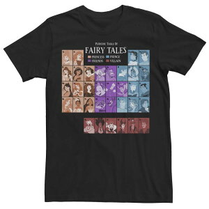 �f�B�Y�j�[ �����Y �g�b�v�X T�V���c Men's Disney Princess Periodic Table Fairy Tales Tee Black �u���b�N