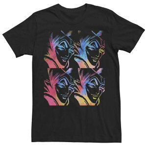 �f�B�Y�j�[ �����Y �g�b�v�X T�V���c Men's Disney'sleeping Beauty Villains Maleficent Head Shot Stencil Tee Black �u���b�N