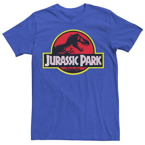 �A�j���L�����N�^�[ �����Y �g�b�v�X T�V���c ���S �O���t�B�b�N Licensed Character Men's Jurassic Park Red & Yellow Outline Logo Graphic Tee Royal ���b�h