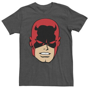 �}�[�x�� �����Y �g�b�v�X T�V���c �O���t�B�b�N Men's Marvel Daredevil Big Face Graphic Tee Charcoal Heather �`���R�[��