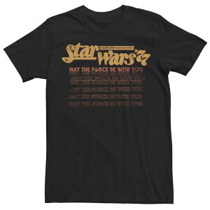 �X�^�[ �E�H�[�Y �����Y �g�b�v�X T�V���c Men'star Wars May The Force Be With You Word Stack Tee Black �u���b�N
