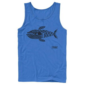 �A�j���L�����N�^�[ �����Y �g�b�v�X T�V���c ���S Licensed Character Men's Nintendo Legend Of Zelda Links Awakening Whale Glyph Portrait Logo Tank Top Royal