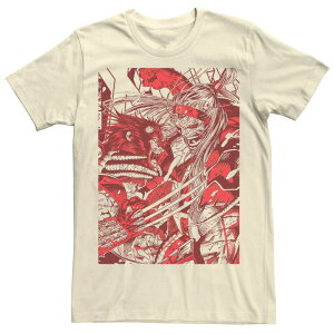 �}�[�x�� �����Y �g�b�v�X T�V���c Men's Marvel Omega Red Vs. Wolverine Tee Natural ���b�h