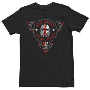 �A�j���L�����N�^�[ �����Y �g�b�v�X T�V���c Licensed Character Men'star Wars The Bad Batch Attributes Badge Tee Black �u���b�N