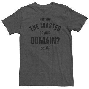 �A�j���L�����N�^�[ �����Y �g�b�v�X T�V���c �g�[�� Licensed Character Big & Tall Seinfeld Are You The Master Of Your Domain  Tee Charcoal Heather �`���R�[��