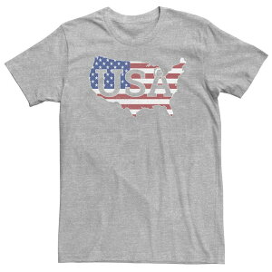 �A�j���L�����N�^�[ �����Y �g�b�v�X T�V���c �g�[�� Licensed Character Big & Tall Americana USAmerican Flag Silhouettee Athletic Heather �w�U�[