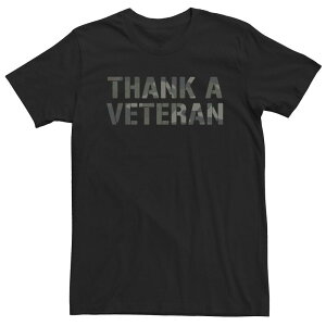�A�j���L�����N�^�[ �����Y �g�b�v�X T�V���c �g�[�� Licensed Character Big & Tall Thank A Veteran Caqmouflage Text Fill Word Stack Tee Black �u���b�N