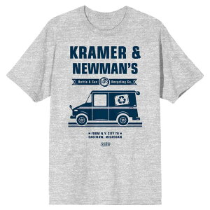 �A�j���L�����N�^�[ �����Y �g�b�v�X T�V���c Licensed Character Men'seinfeld Kramer & Newman Tee Grey �O���[