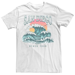 �A�j���L�����N�^�[ �����Y �g�b�v�X T�V���c Licensed Character Men'san Diego Beach Wave Surf Tour Tee White �z���C�g