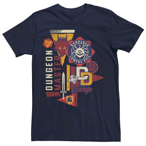 �A�j���L�����N�^�[ �����Y �g�b�v�X T�V���c �O���t�B�b�N Licensed Character Men's Dungeons & Dragons Dungeon Master Camp Graphic Tee Navy �l�C�r�[