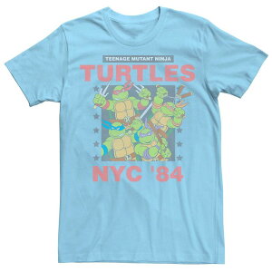 �j�R���f�I�� �����Y �g�b�v�X T�V���c �O���t�B�b�N Men's Nickelodeon Teenage Mutant Ninja Turtles NYC 84 Graphic Tee Light Blue �u���[