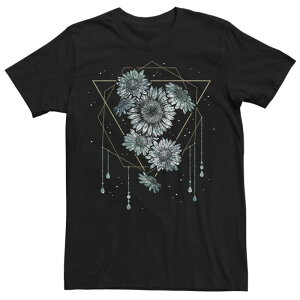 �A�j���L�����N�^�[ �����Y �g�b�v�X T�V���c �O���t�B�b�N Licensed Character Men's Boho Geometric Flowers Graphic Tee Black �u���b�N