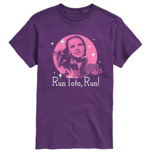 �A�j���L�����N�^�[ �����Y �g�b�v�X T�V���c �O���t�B�b�N Licensed Character Men's Wizard Of Oz Run Toto Run Graphic Tee Purple �p�[�v��