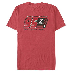 �f�B�Y�j�[ �s�N�T�[ �����Y �g�b�v�X T�V���c �O���t�B�b�N Disney / Pixar's Cars Lightning McQueen 7 Time Champ Men's Graphic Tee Red Heather �w�U�[