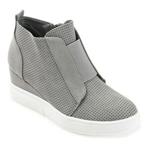�W�����l �R���N�V���� ���f�B�[�X �V���[�Y �X�j�[�J�[ Journee Collection Clara Women's Wedge Sneakers Gray �O���[