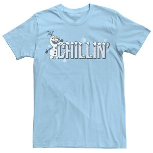 �f�B�Y�j�[ �����Y �g�b�v�X T�V���c Disney's Frozen Olaf Men's Chillin' Snowfall Textee Light Blue �u���[