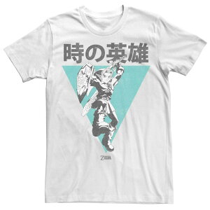 �A�j���L�����N�^�[ �����Y �g�b�v�X T�V���c �O���t�B�b�N Licensed Character Men's Nintendo Legend Of Zelda Linkanji Triangle Poster Graphic Tee White �z���C�g