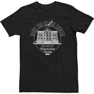 �A�j���L�����N�^�[ �����Y �g�b�v�X T�V���c �g�[�� Licensed Character Big & Tall Back To The Future Clock Tower Movie Quotee Black �u���b�N