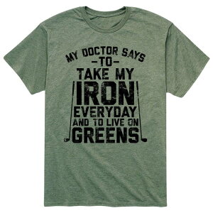 �A�j���L�����N�^�[ �����Y �g�b�v�X T�V���c Licensed Character Men's Take My Iron And Live On Greens Tee Green �O���[��